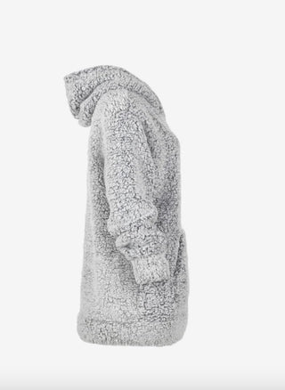 Bobble Sherpa Hooded Top - Trace Grey
