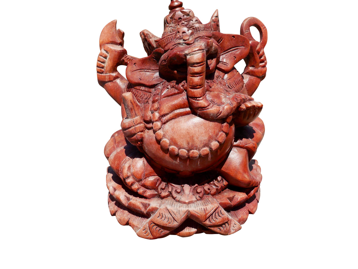 Ganesha Sculpture Suar Wood (15x9x20 cm)