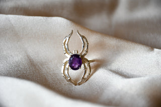 Spider Ring with Amethyst
